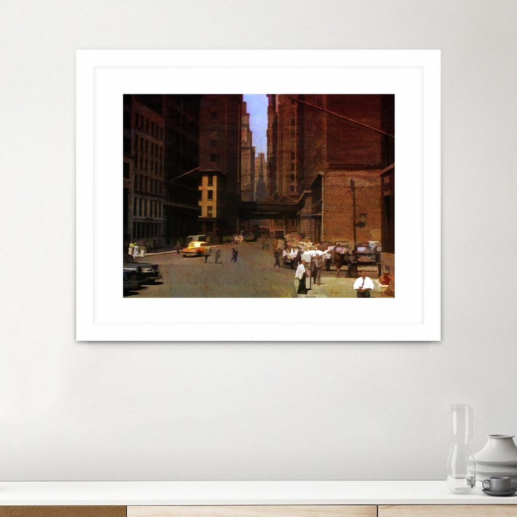New York 1949 - 2 by Jean-François Dupuis on GIANT ART - beige city scene ouvriers