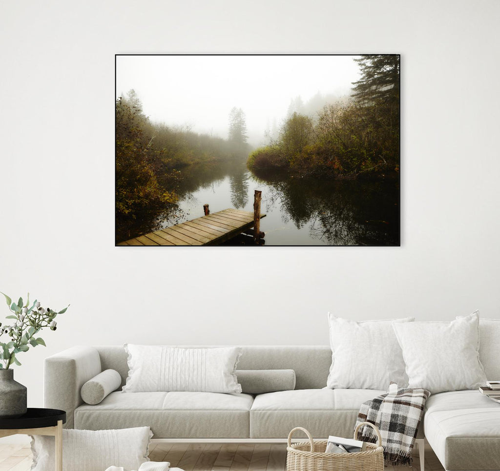 The River by Peter  Morneau on GIANT ART - green nature fall