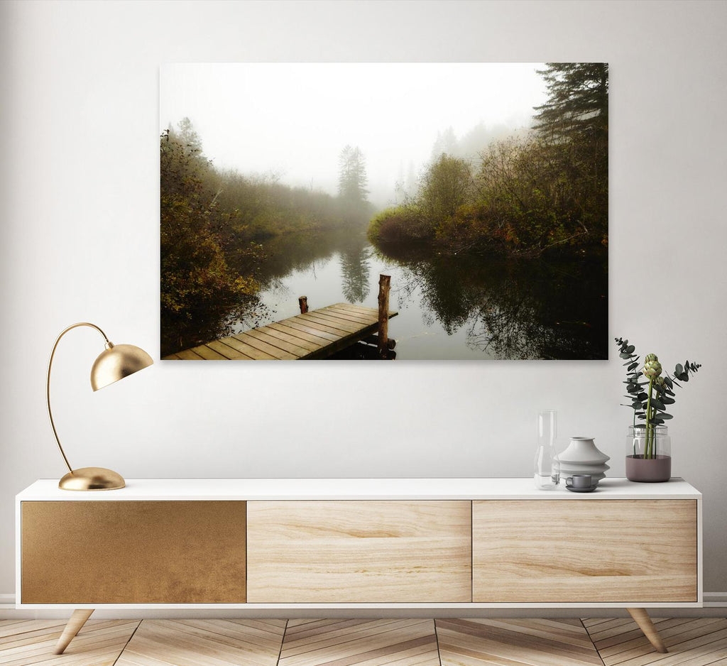 The River by Peter  Morneau on GIANT ART - green nature fall