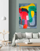 Wish It could be this Easy by Claire Desjardins on GIANT ART - pink abstract canadian