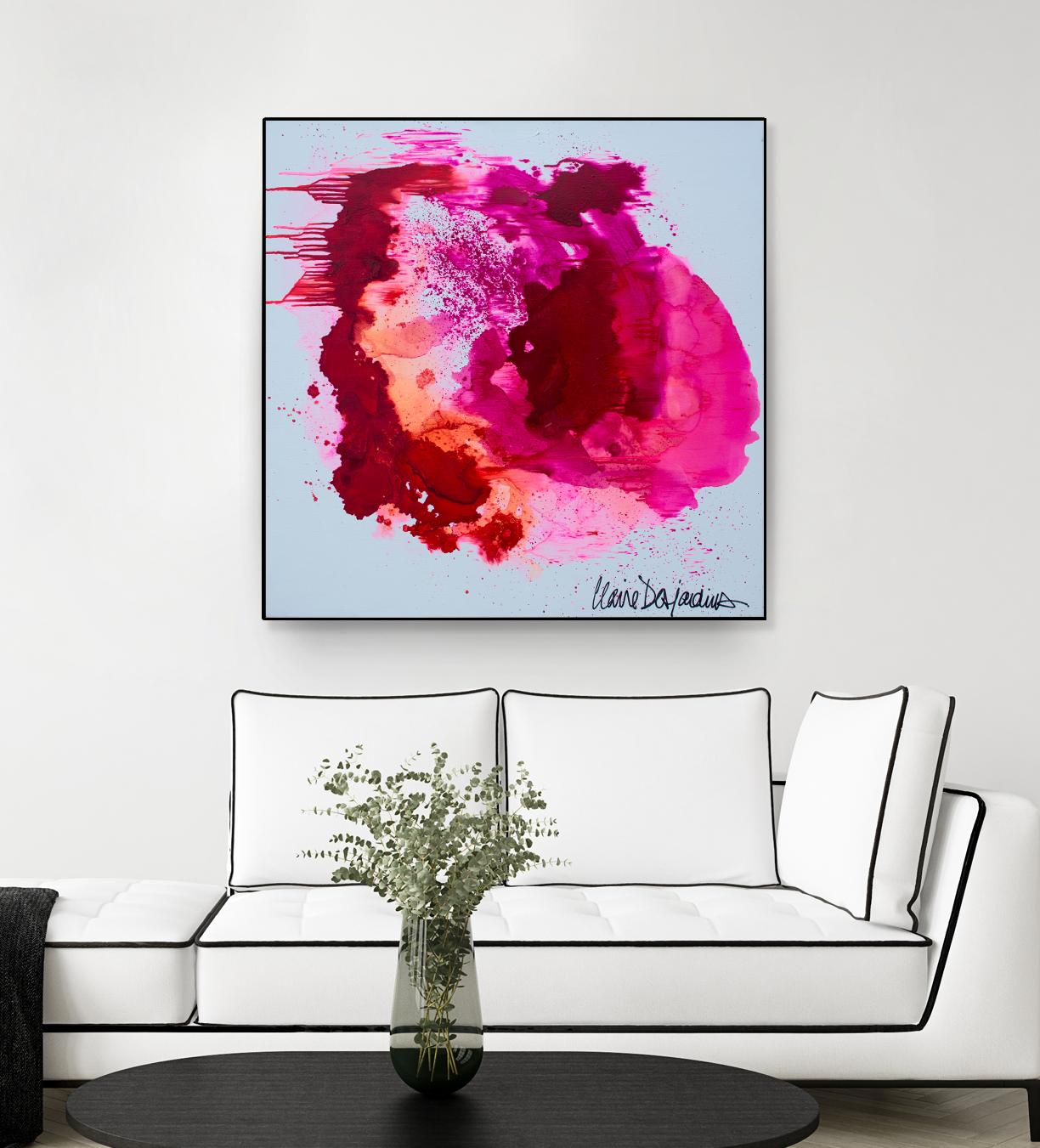 Stop A While by Claire Desjardins on GIANT ART - pink abstract