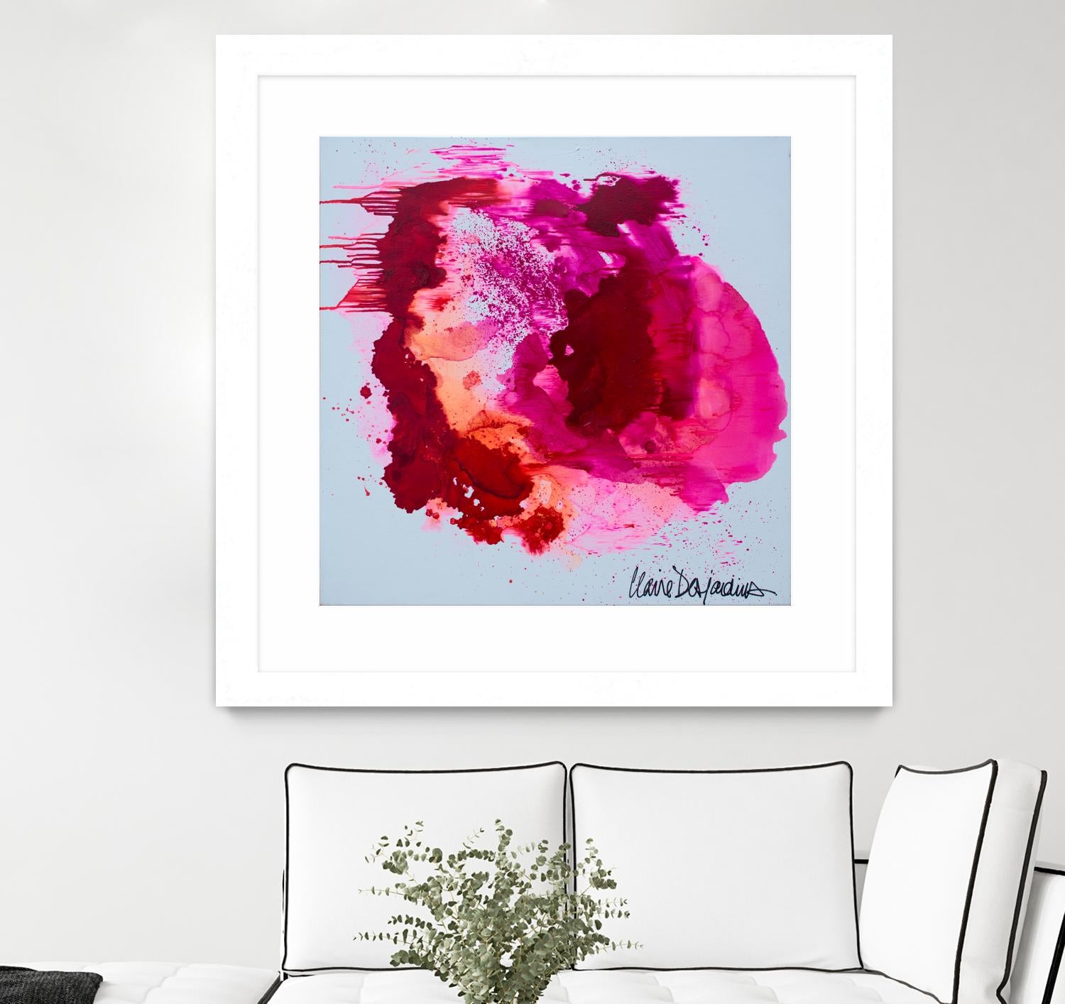 Stop A While by Claire Desjardins on GIANT ART - pink abstract