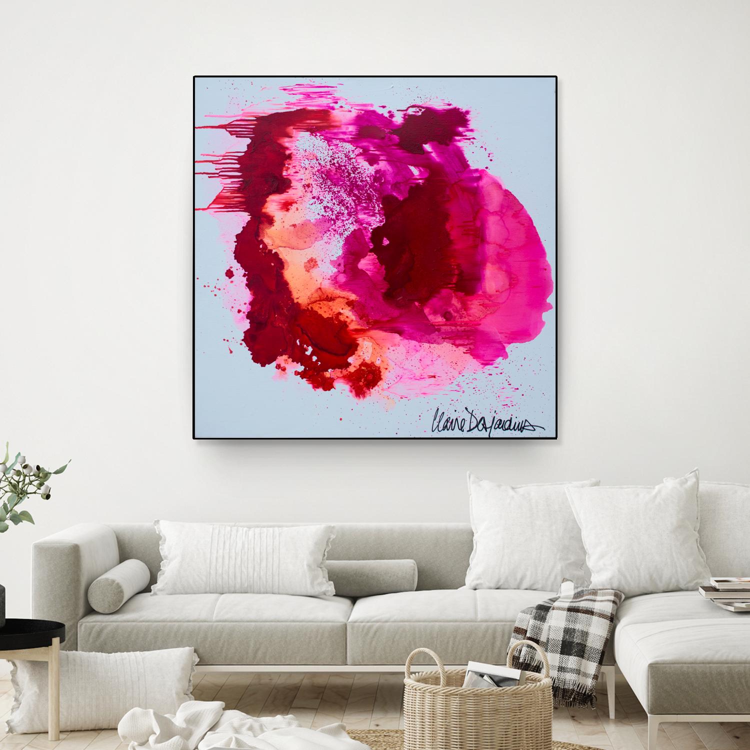 Stop A While by Claire Desjardins on GIANT ART - pink abstract