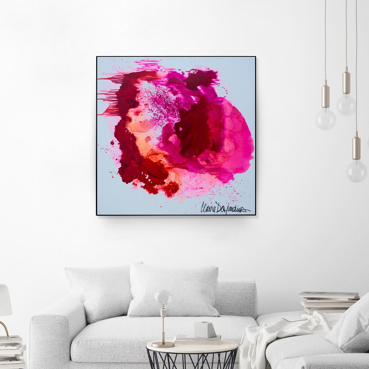 Stop A While by Claire Desjardins on GIANT ART - pink abstract