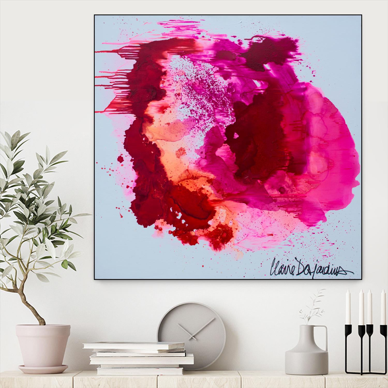 Stop A While by Claire Desjardins on GIANT ART - pink abstract