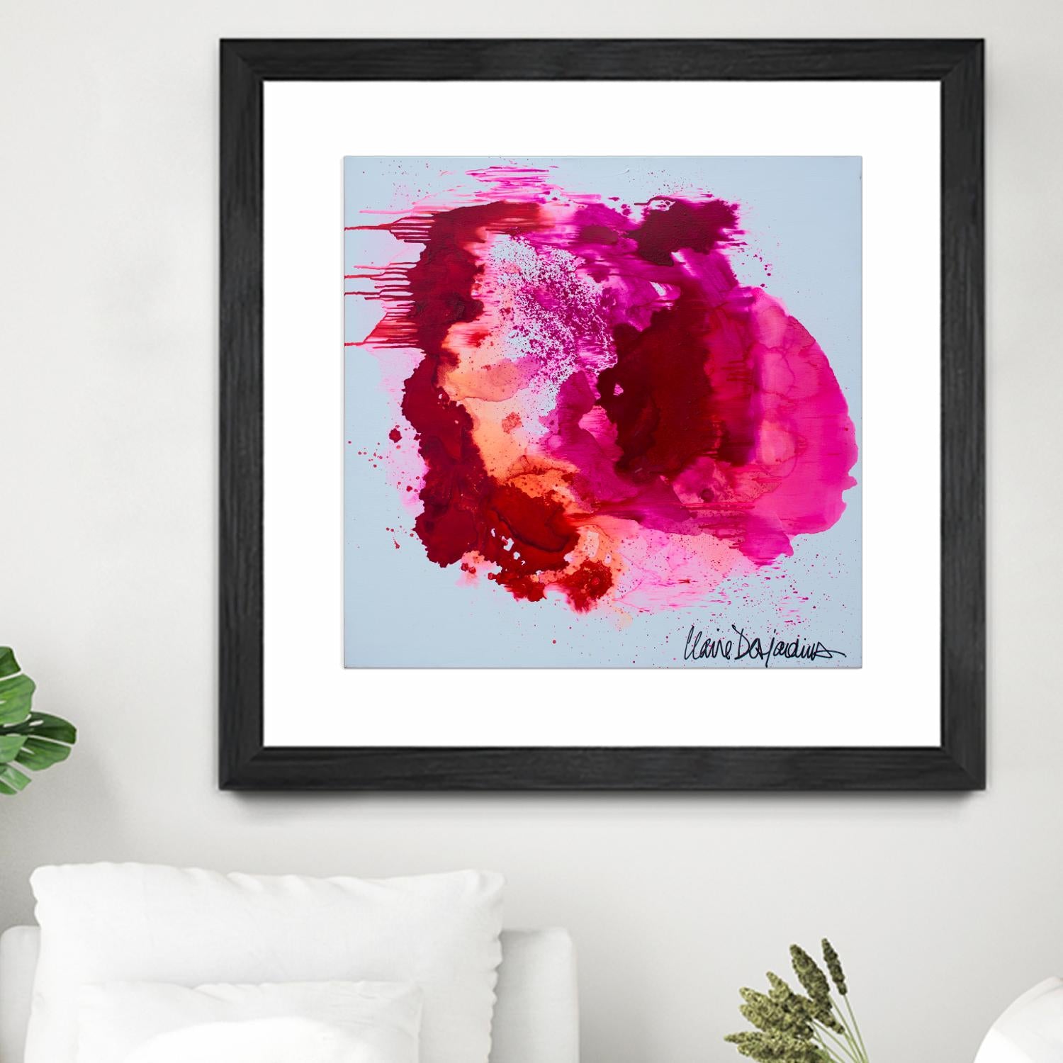 Stop A While by Claire Desjardins on GIANT ART - pink abstract