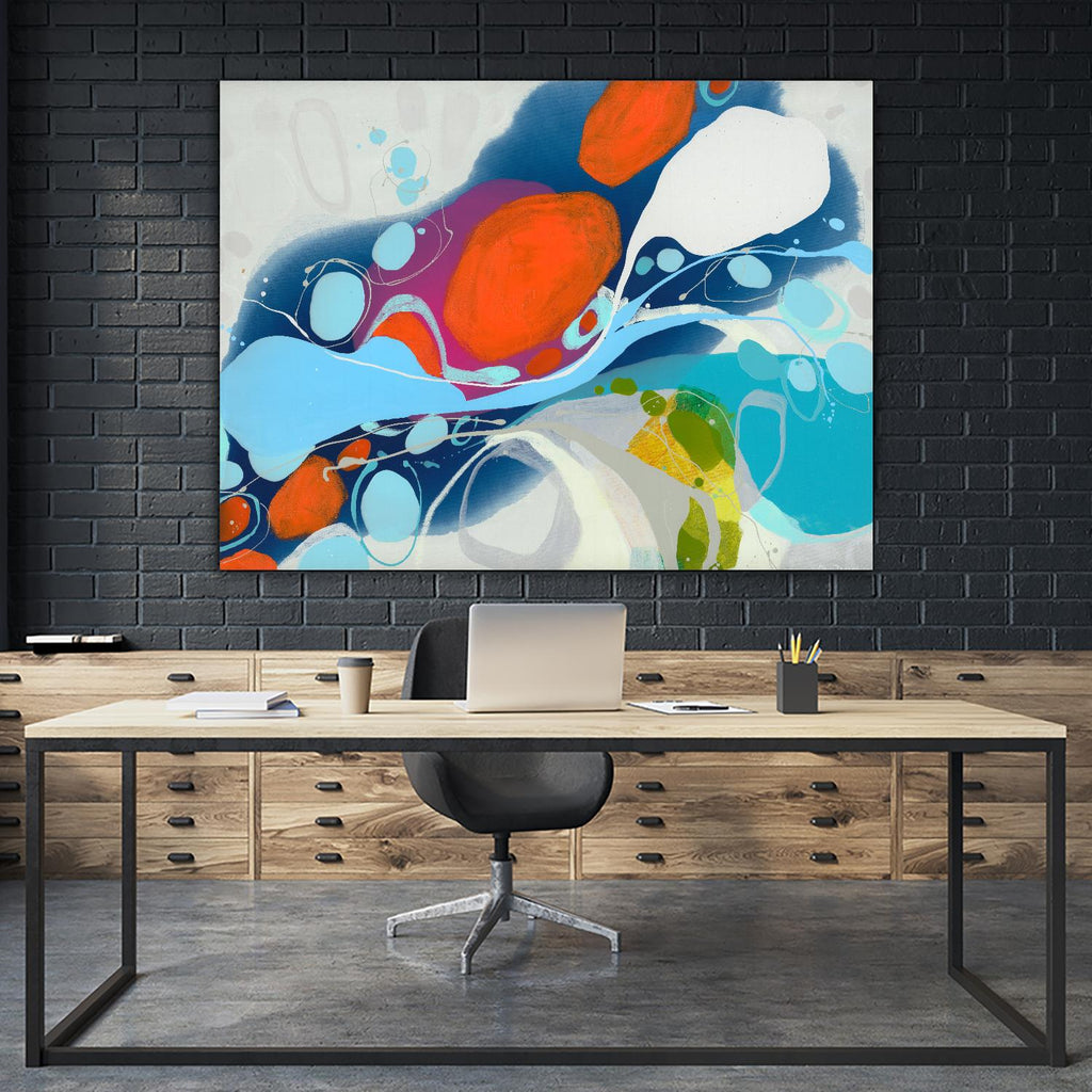 Girl Gone Wild by Claire Desjardins on GIANT ART - blue abstract