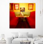 1945's diner IX by Jean-François Dupuis on GIANT ART - red vintage bench