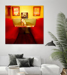 1945's diner IX by Jean-François Dupuis on GIANT ART - red vintage bench