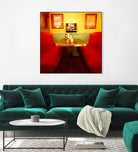 1945's diner IX by Jean-François Dupuis on GIANT ART - red vintage bench