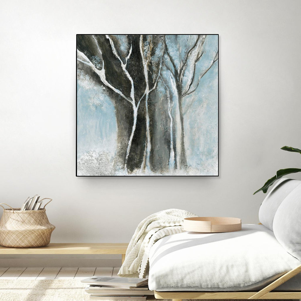 Glacial blue I by Kathleen Cloutier on GIANT ART - blue abstract forêt