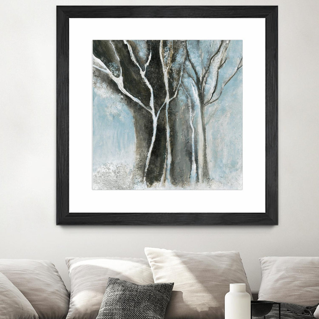 Glacial blue I by Kathleen Cloutier on GIANT ART - blue abstract forêt