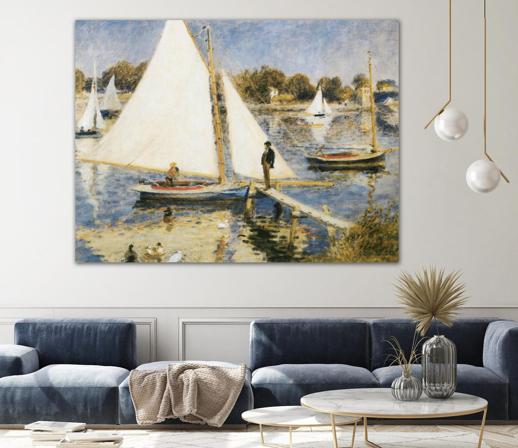 La scéne à Argenteuil by Auguste Renoir on GIANT ART - beige masters sail boat
