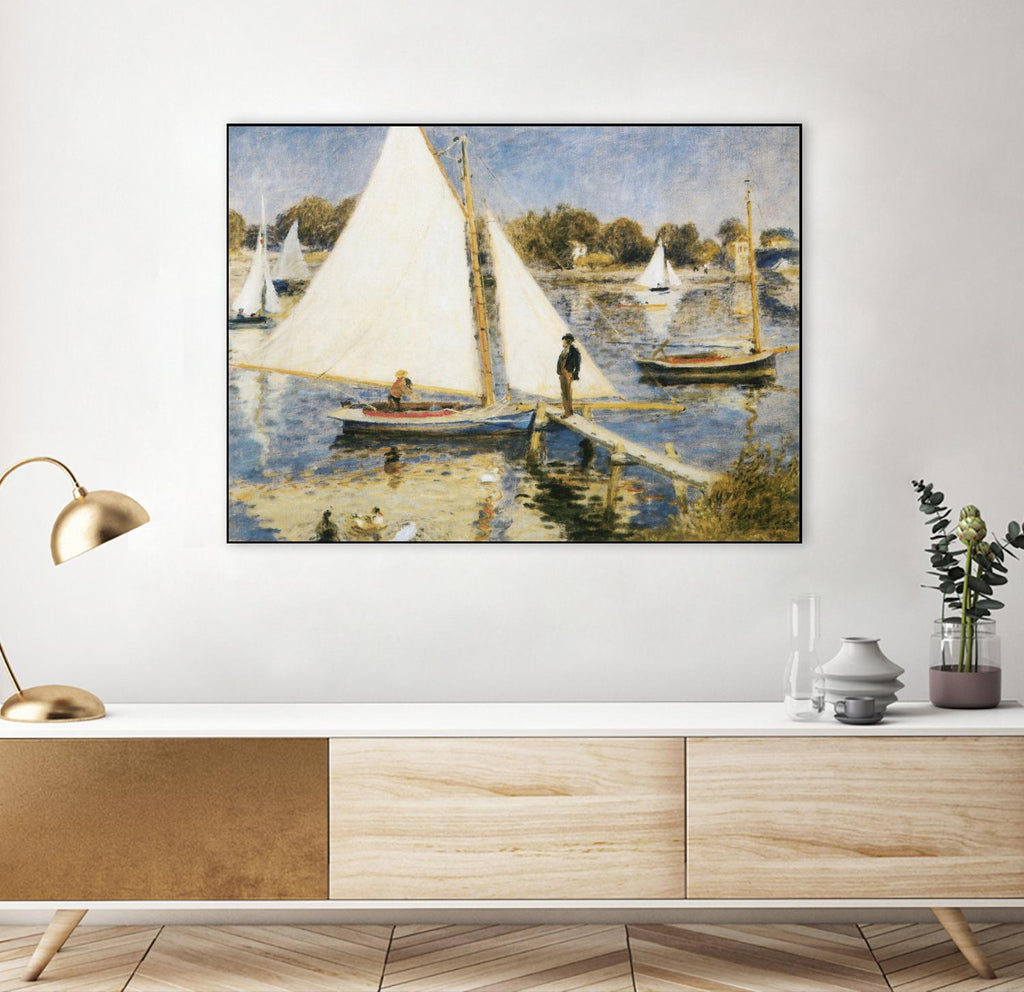 La scéne à Argenteuil by Auguste Renoir on GIANT ART - beige masters sail boat