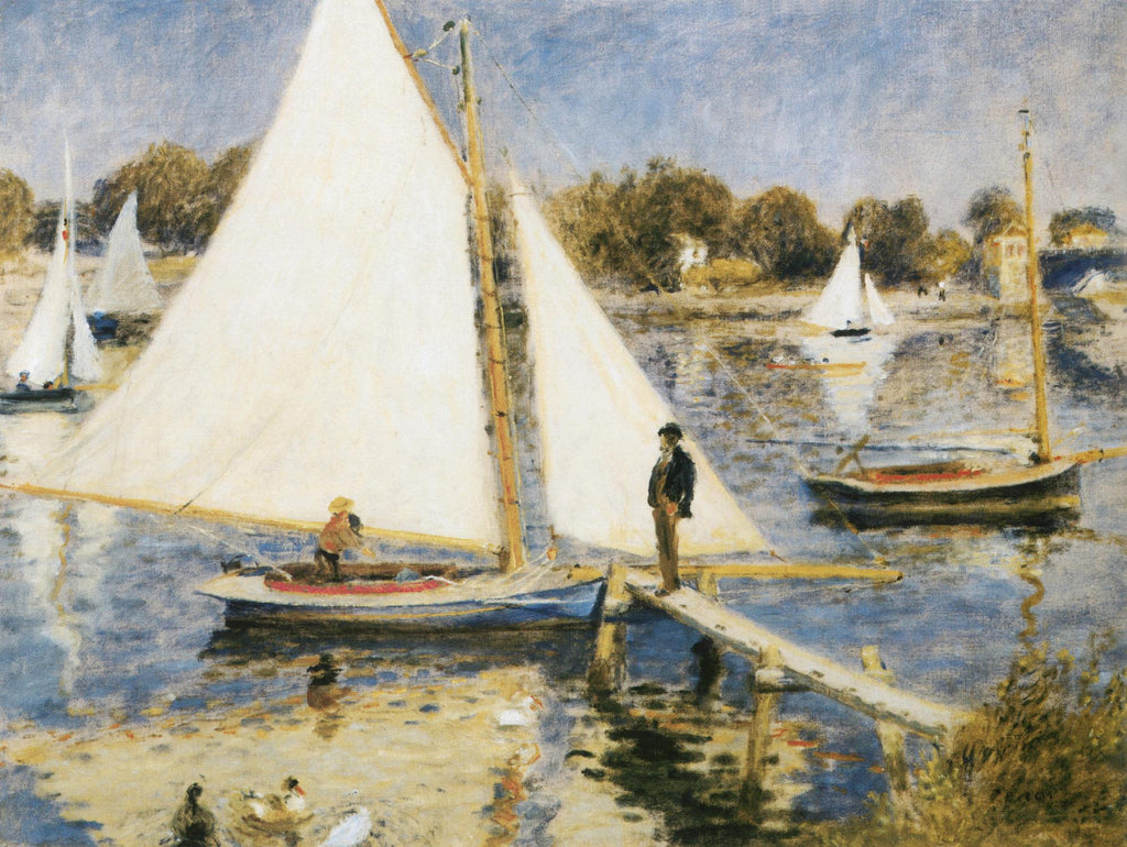 La scéne à Argenteuil d'Auguste Renoir sur GIANT ART - voilier de maître beige