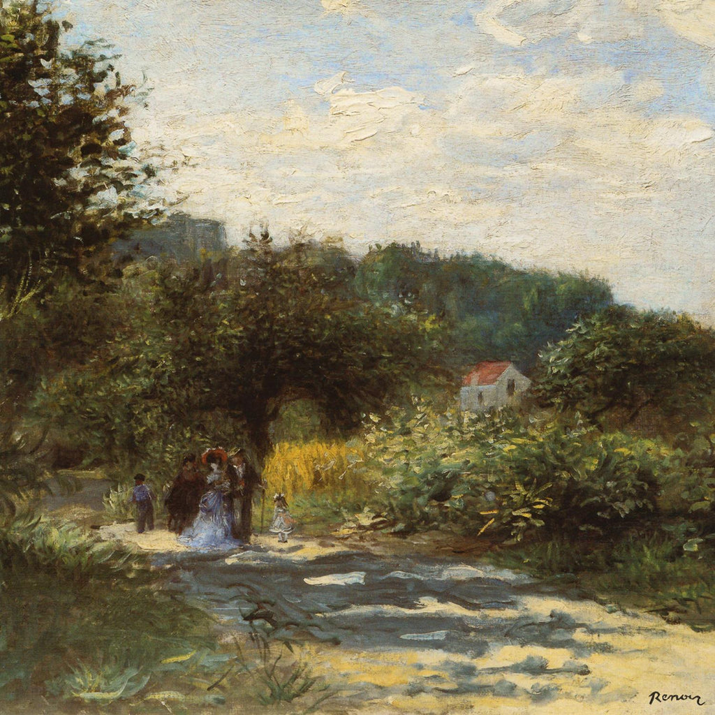Une route à Louveciennes par Auguste Renoir sur GIANT ART - promenade des maîtres verts