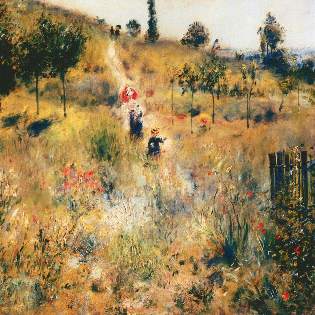 Chemin montant dans les hautes herbes d'Auguste Renoir sur GIANT ART - maîtres verts