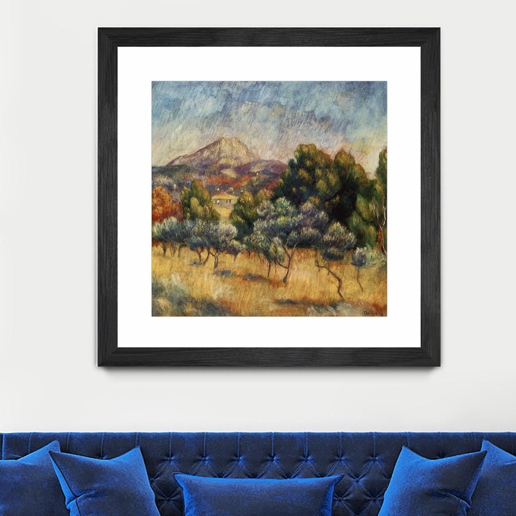 La mpontagne sainte victoire by Auguste Renoir on GIANT ART - blue masters