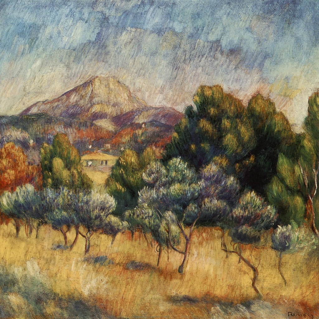La mpontagne sainte victoire by Auguste Renoir on GIANT ART - blue masters