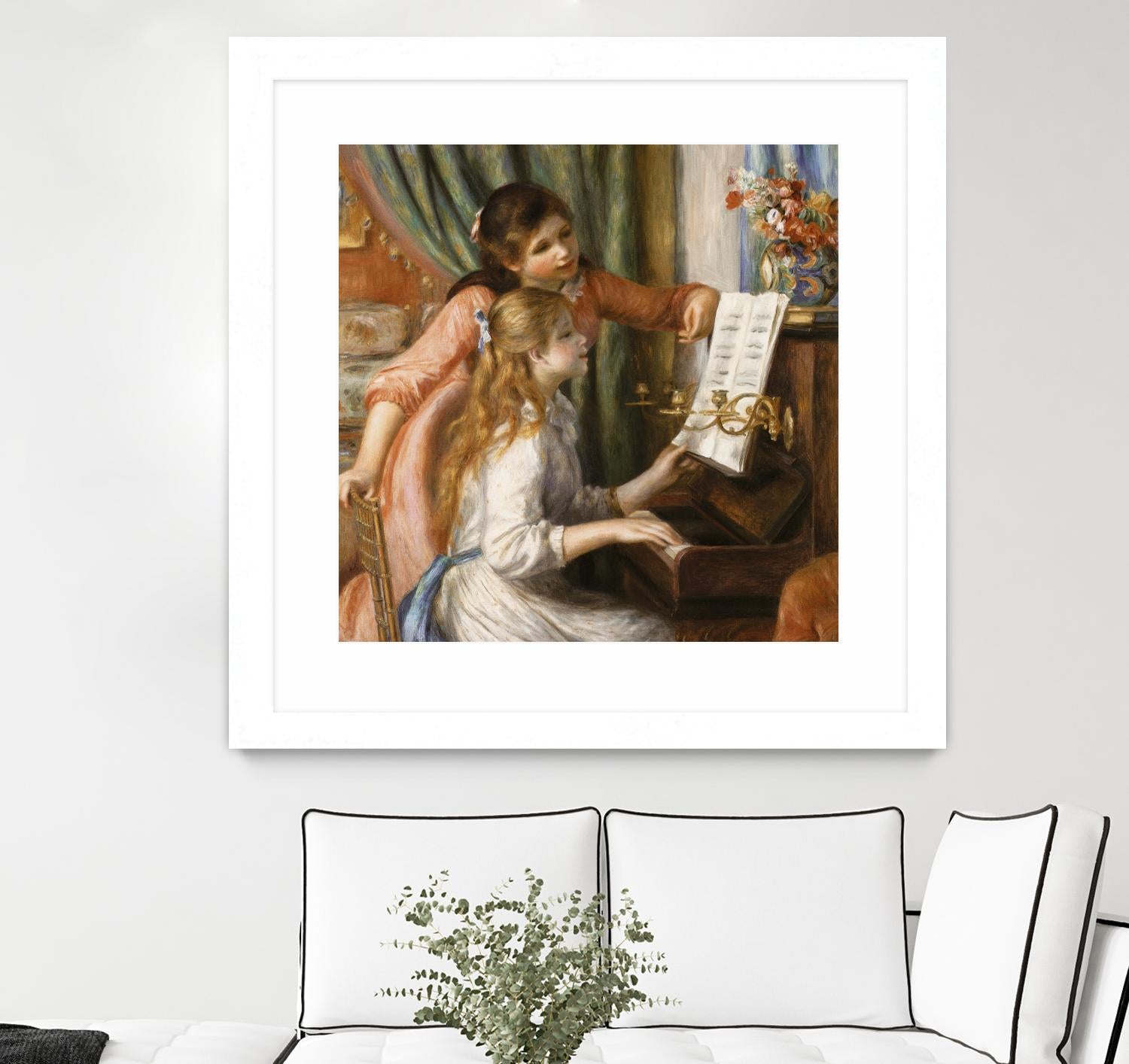 Jeunes filles au piano by Auguste Renoir on GIANT ART - beige figurative young women