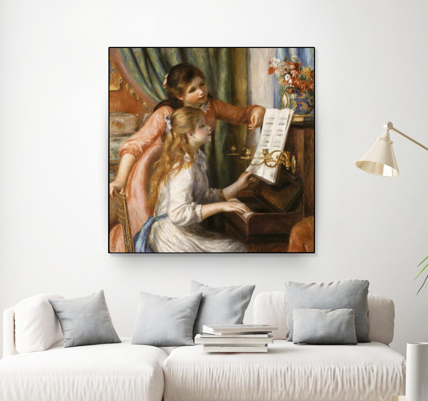 Jeunes filles au piano by Auguste Renoir on GIANT ART - beige figurative young women