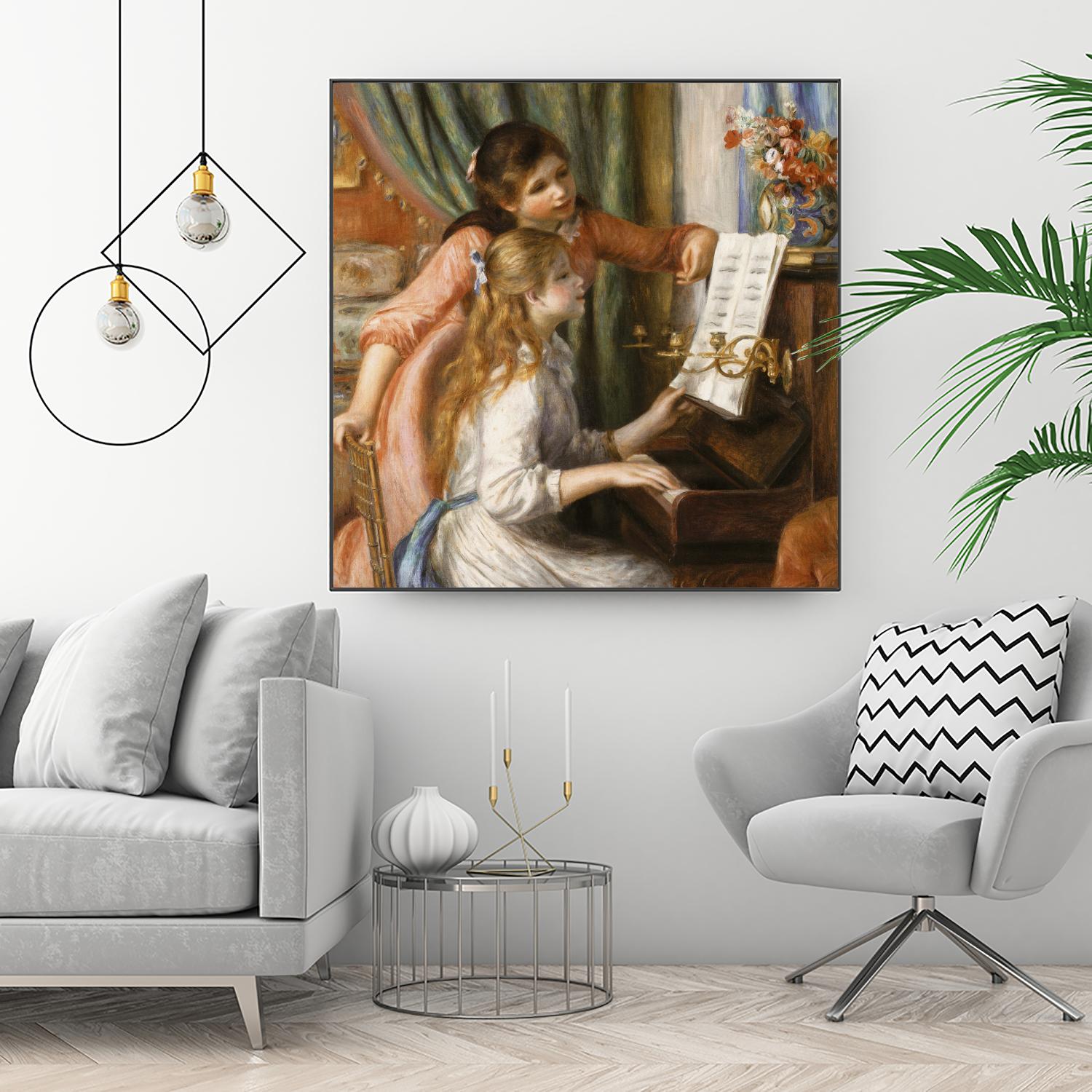 Jeunes filles au piano by Auguste Renoir on GIANT ART - beige figurative young women
