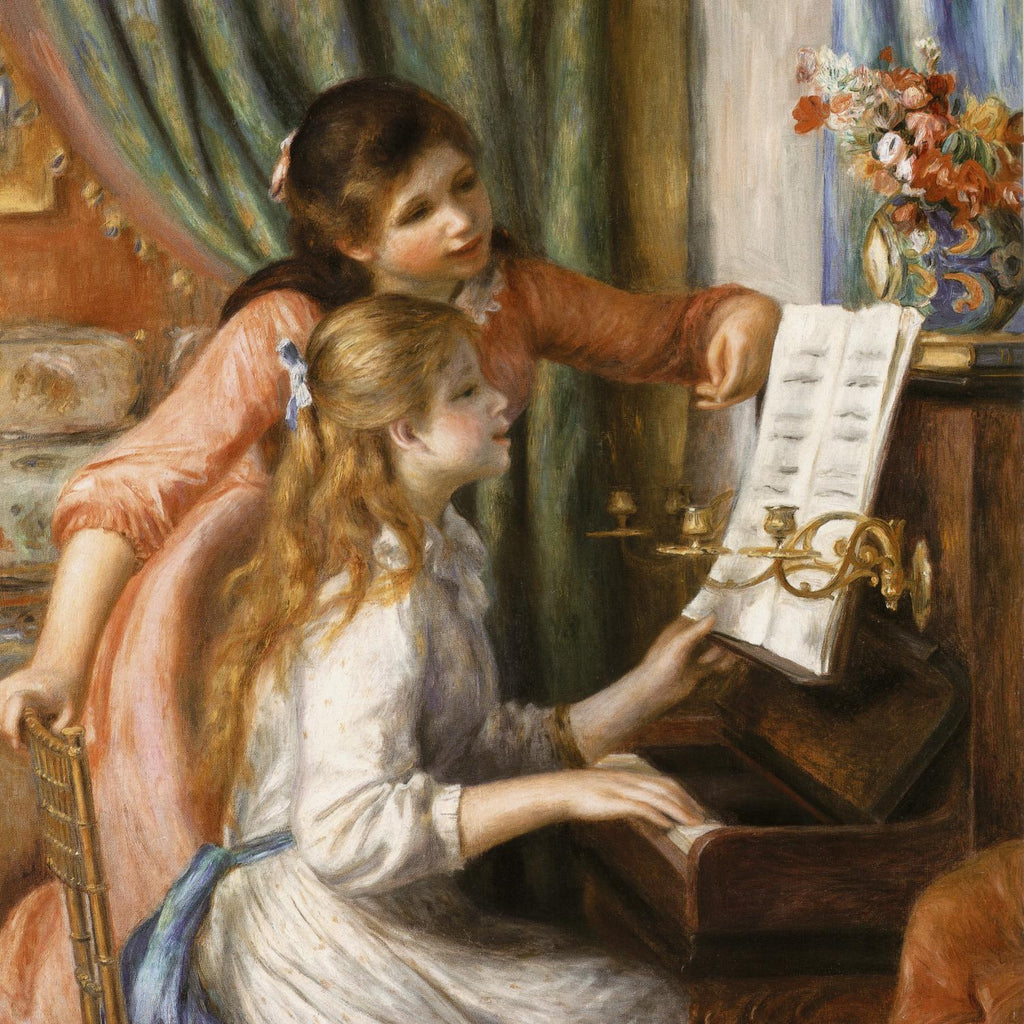 Jeunes filles au piano par Auguste Renoir sur GIANT ART - beige figuratif jeunes femmes