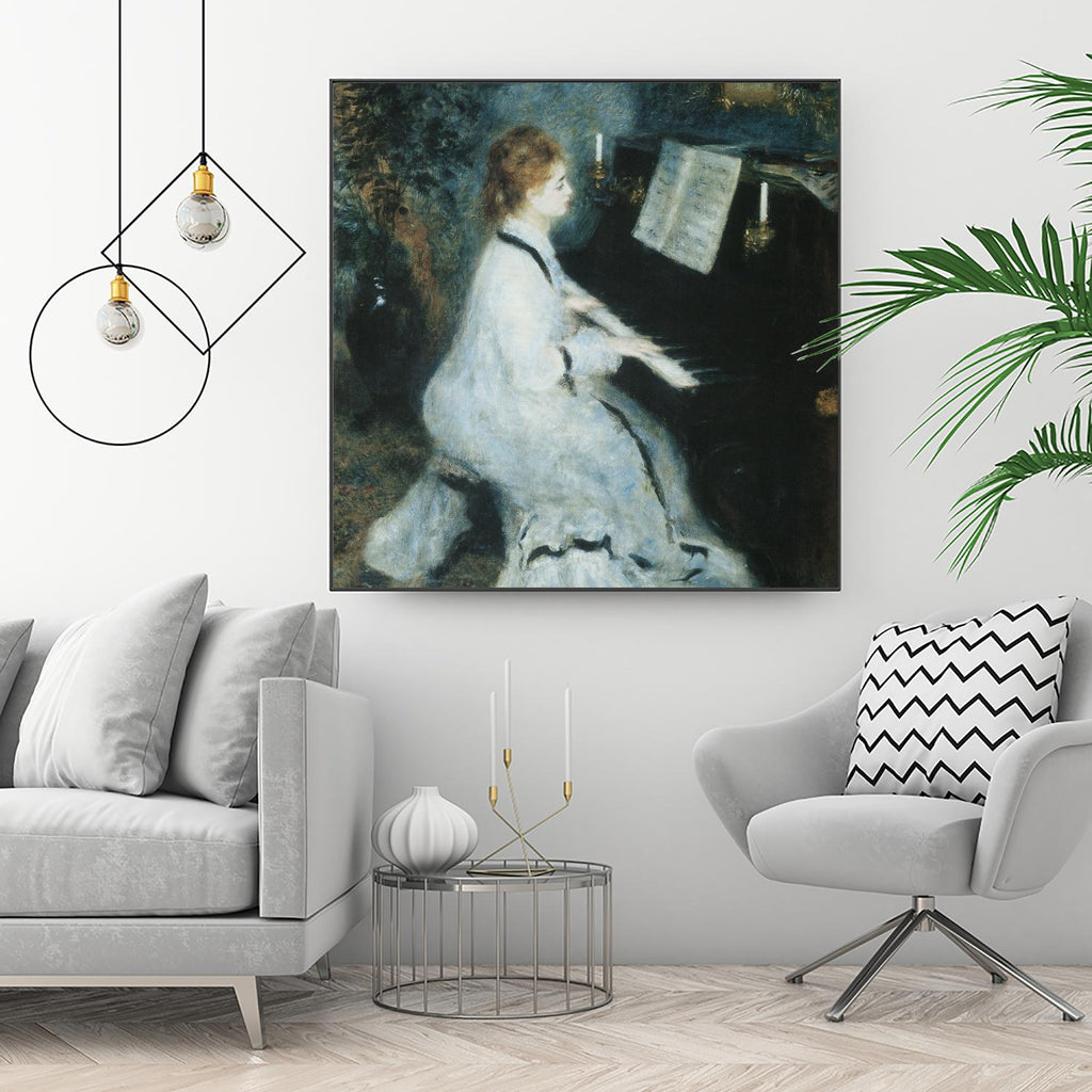 Femme au piano d'Auguste Renoir sur GIANT ART - piano blanc figuratif