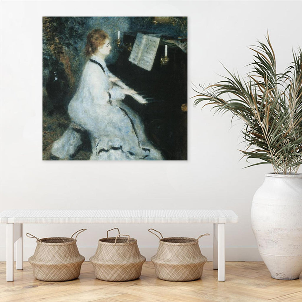 Femme au piano by Pierre-Auguste Renoir on GIANT ART - white figurative piano