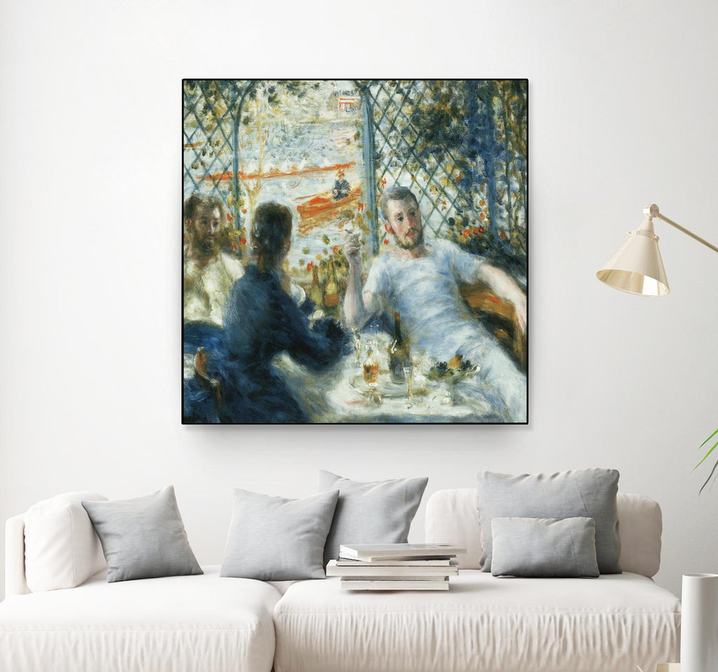 Le déjeuner au bord de la rivière d'Auguste Renoir sur GIANT ART - bleu figuratif homme et femme