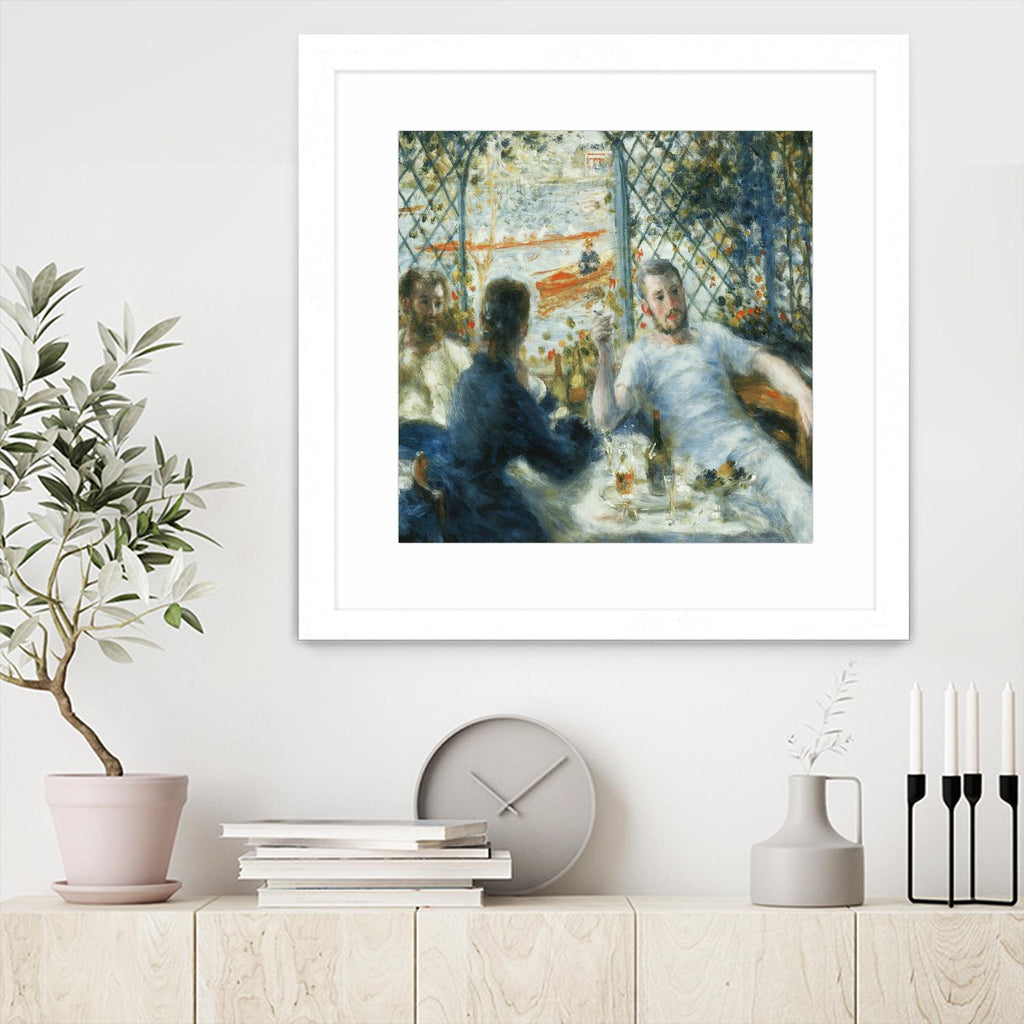Le déjeuner au bord de la rivière by Auguste Renoir on GIANT ART - blue figurative homme et femme