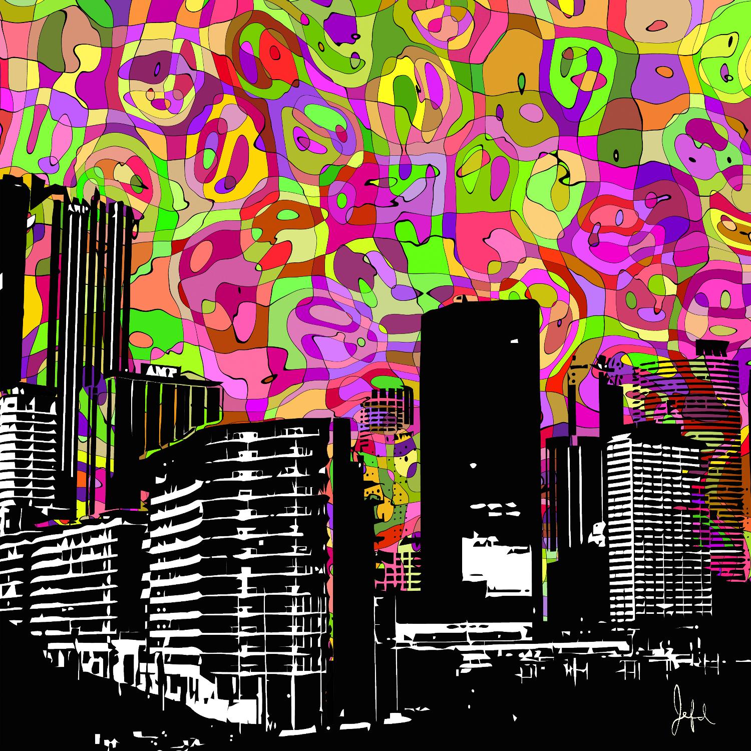 Urban Color III de Jefd sur GIANT ART - black pop art - alternatif