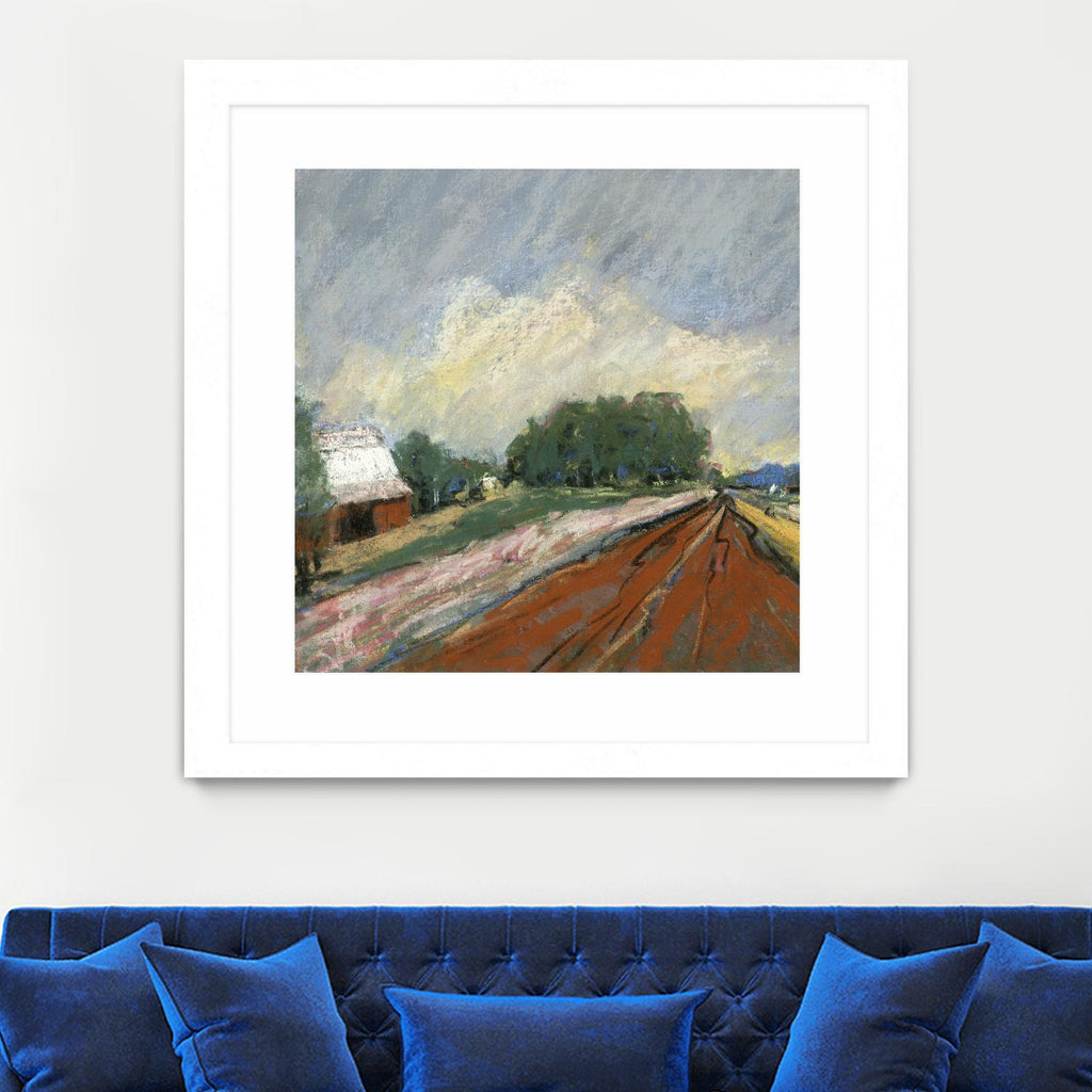 Pastel Landscape V by Jacques Clement on GIANT ART - blue landscape