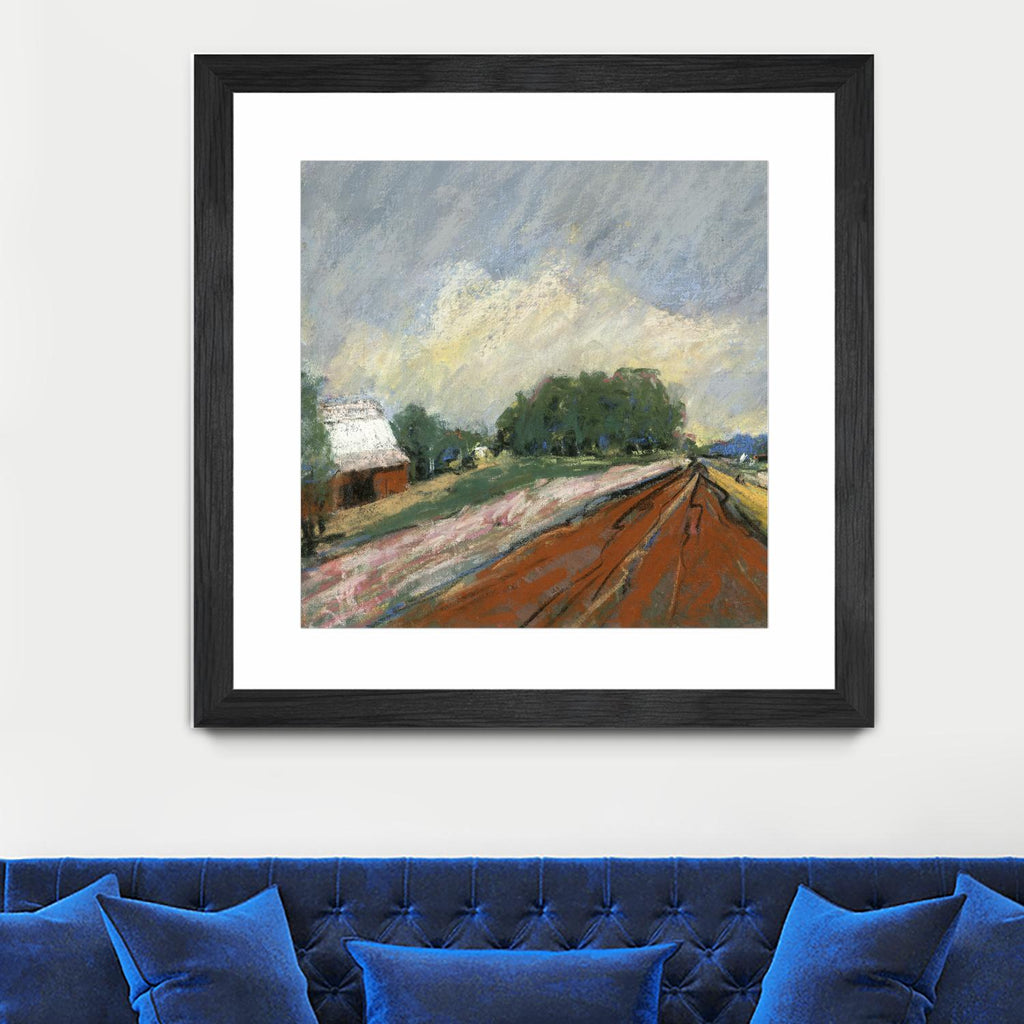 Pastel Landscape V by Jacques Clement on GIANT ART - blue landscape