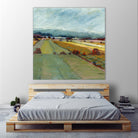 Pastel Landscape VIII by Jacques Clement on GIANT ART - blue landscape