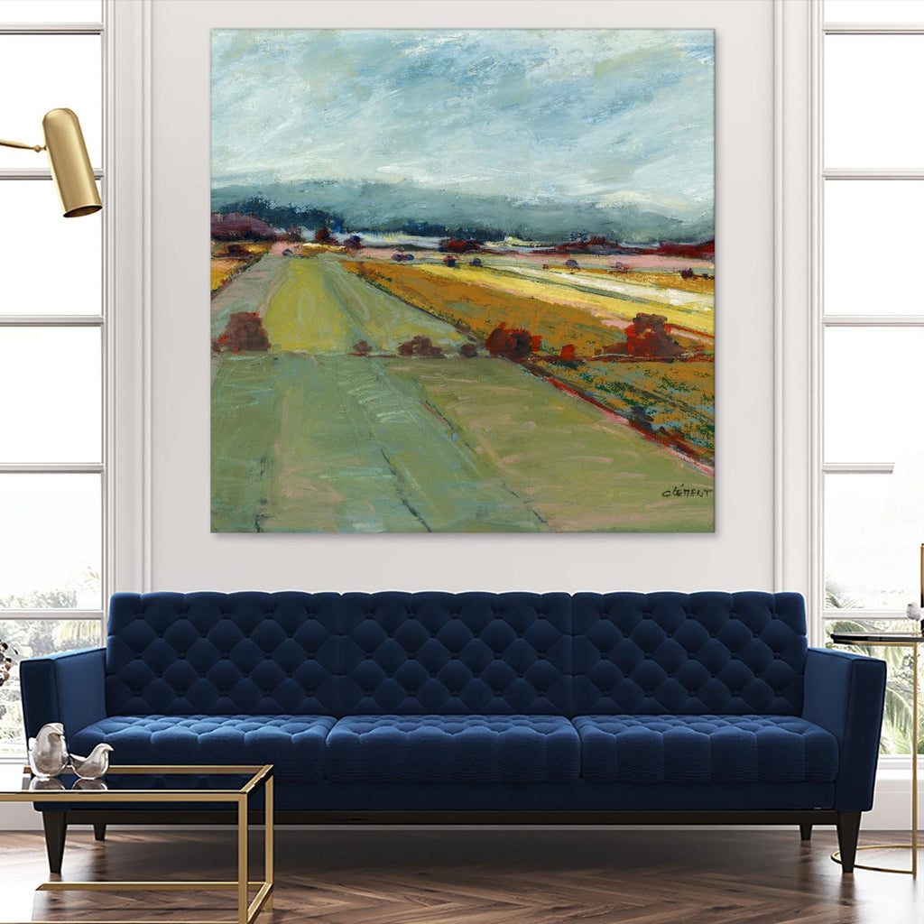 Pastel Landscape VIII by Jacques Clement on GIANT ART - blue landscape