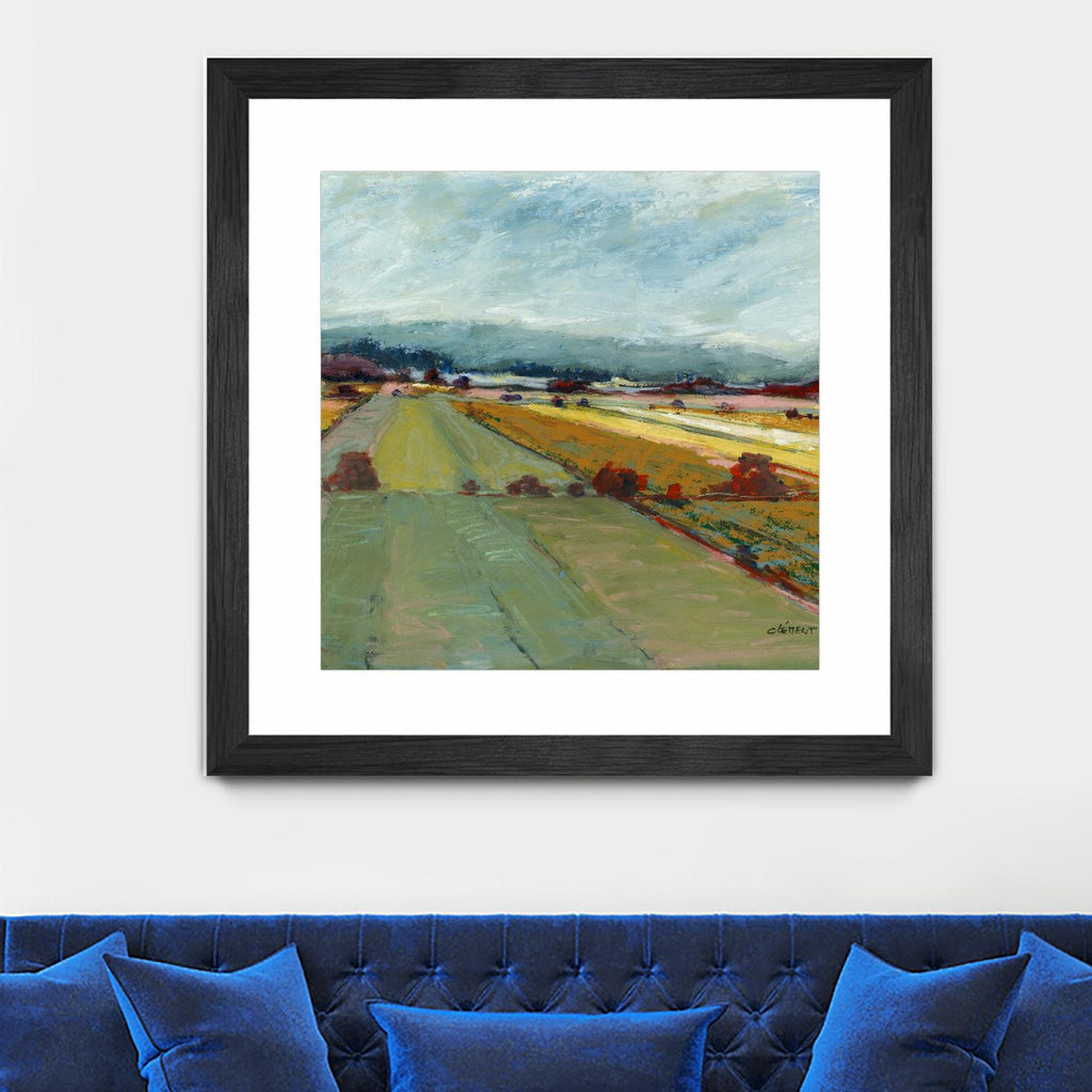 Pastel Landscape VIII by Jacques Clement on GIANT ART - blue landscape