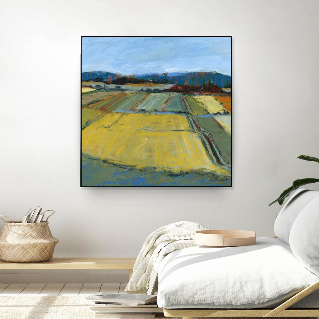 Pastel Landscape IX by Jacques Clement on GIANT ART - blue landscape
