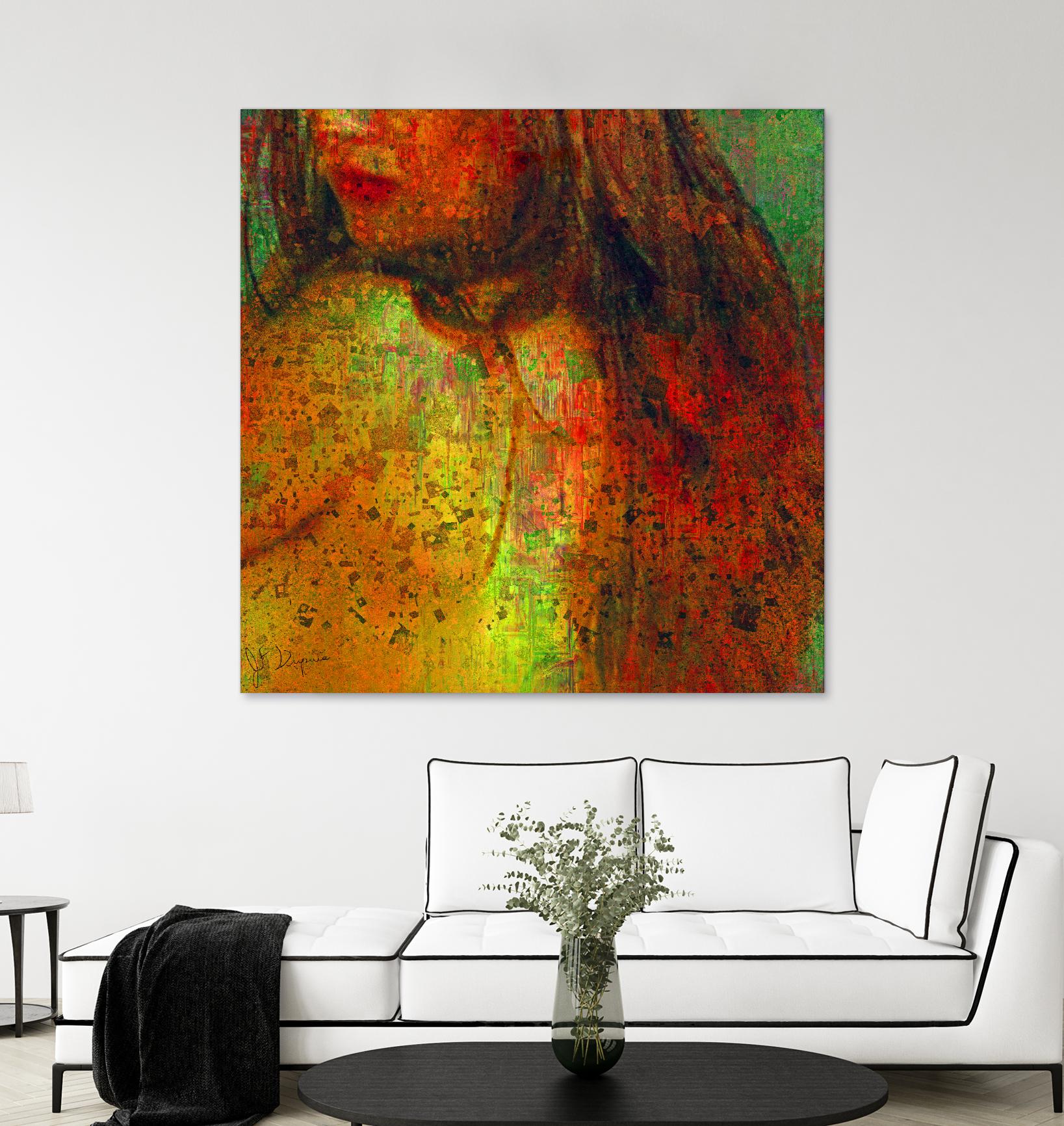 Woman Revelation I by Jean-François Dupuis on GIANT ART - orange figurative woman