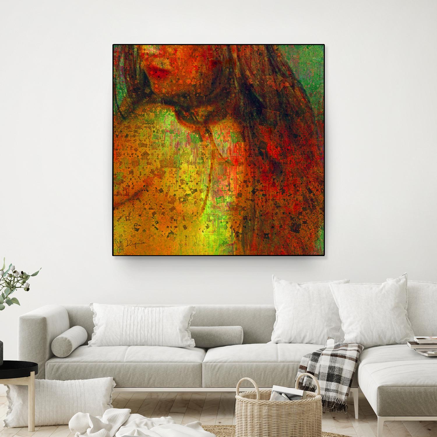 Woman Revelation I by Jean-François Dupuis on GIANT ART - orange figurative woman