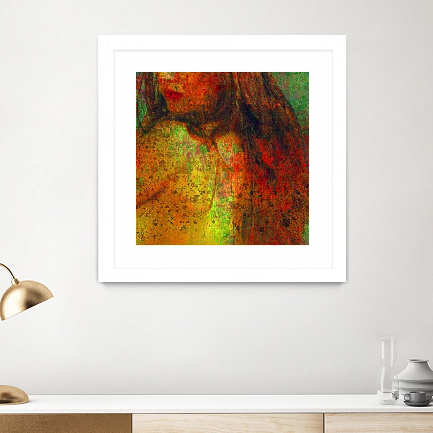 Woman Revelation I by Jean-François Dupuis on GIANT ART - orange figurative woman