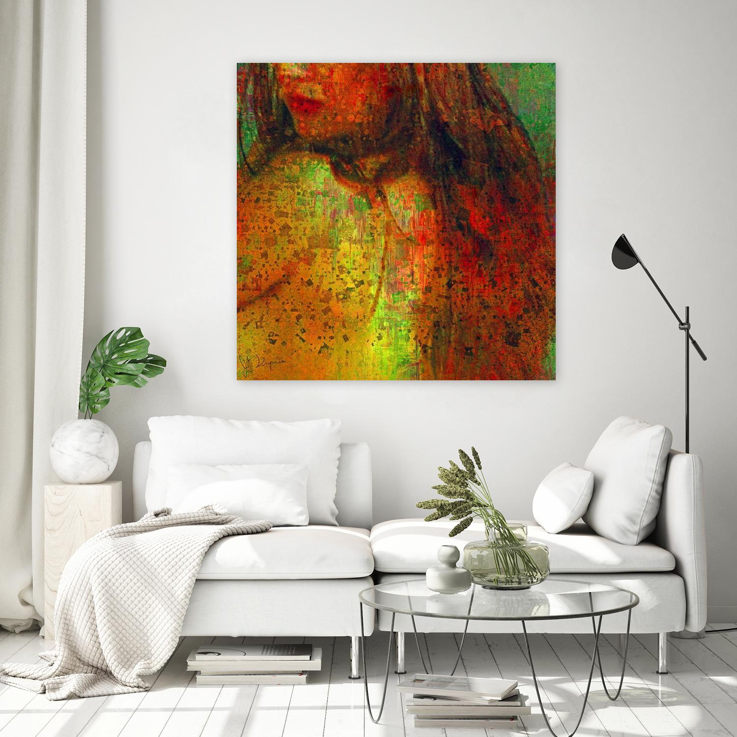 Woman Revelation I by Jean-François Dupuis on GIANT ART - orange figurative woman