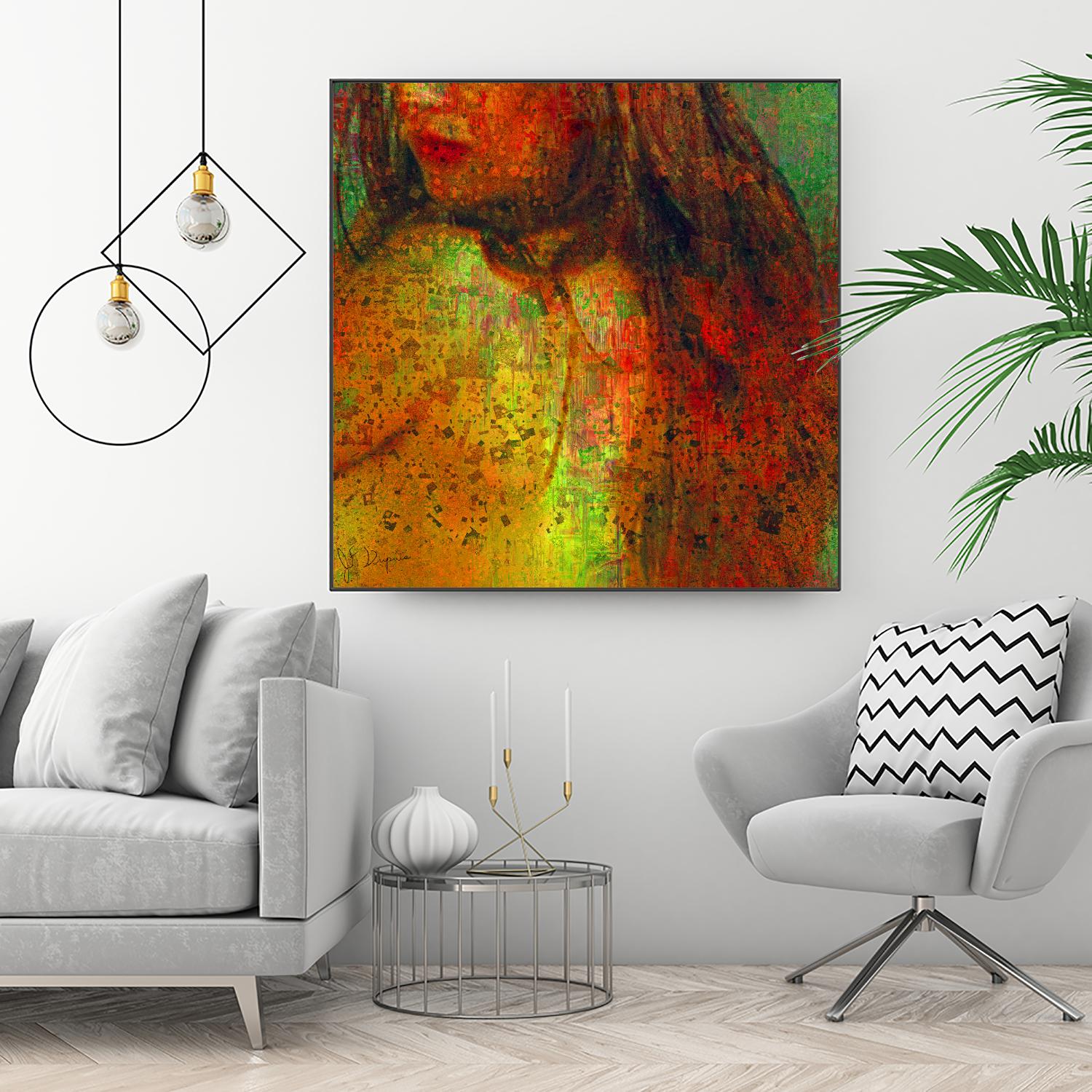 Woman Revelation I by Jean-François Dupuis on GIANT ART - orange figurative woman