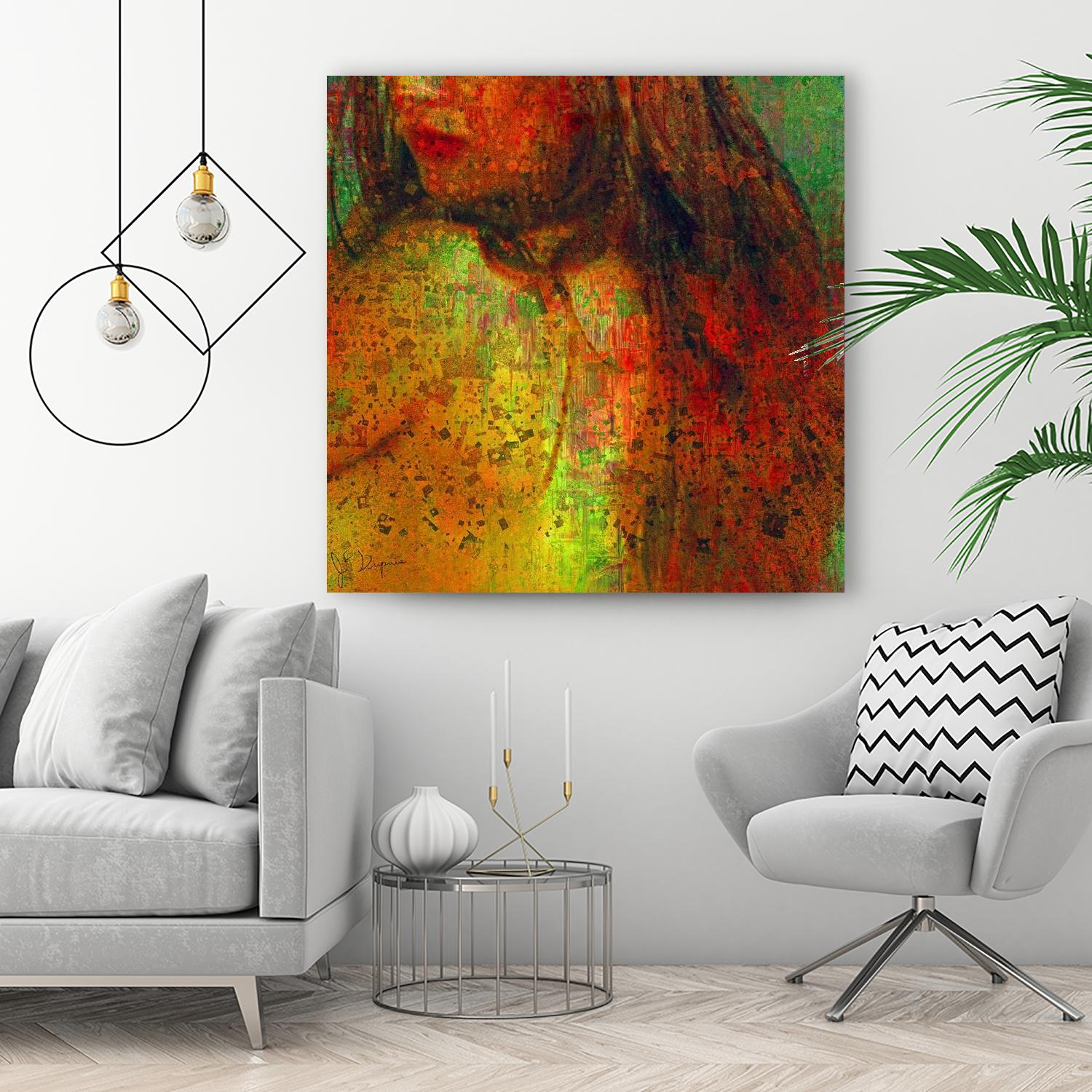 Woman Revelation I by Jean-François Dupuis on GIANT ART - orange figurative woman