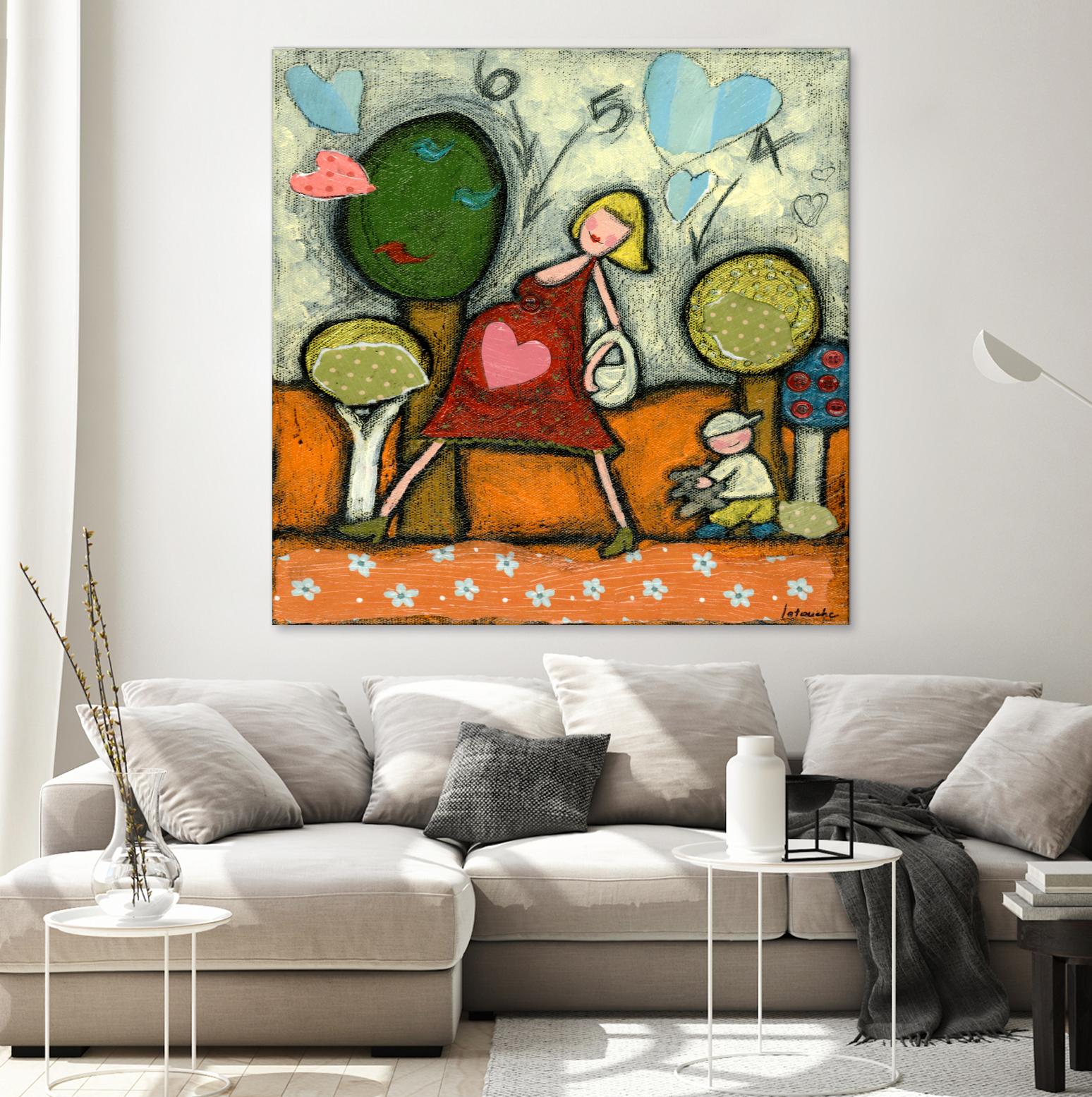 Maternité 4-5-6 by Marie-Josée Latouche on GIANT ART - green children