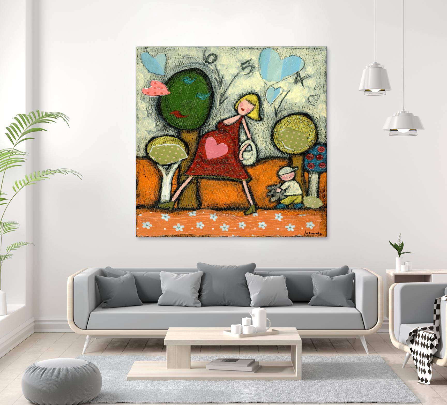 Maternité 4-5-6 by Marie-Josée Latouche on GIANT ART - green children