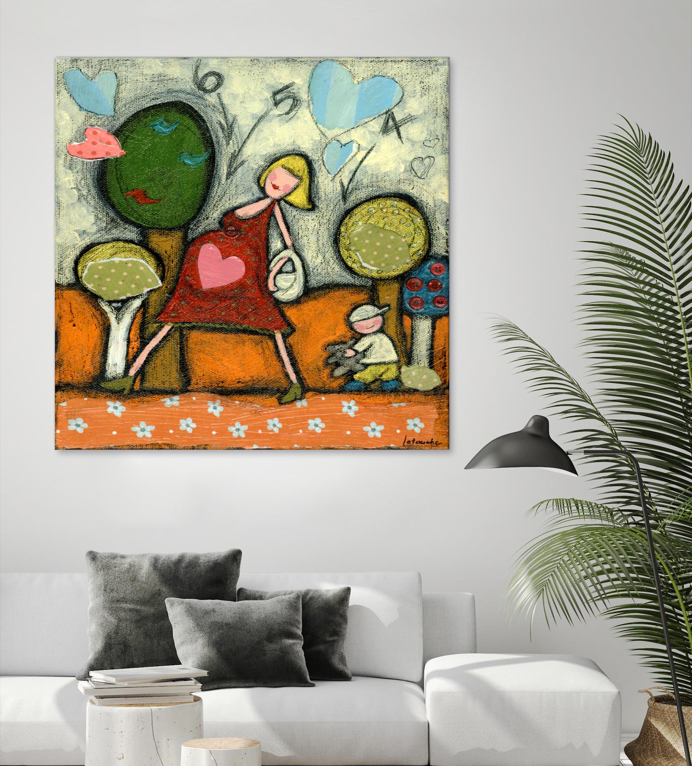 Maternité 4-5-6 by Marie-Josée Latouche on GIANT ART - green children