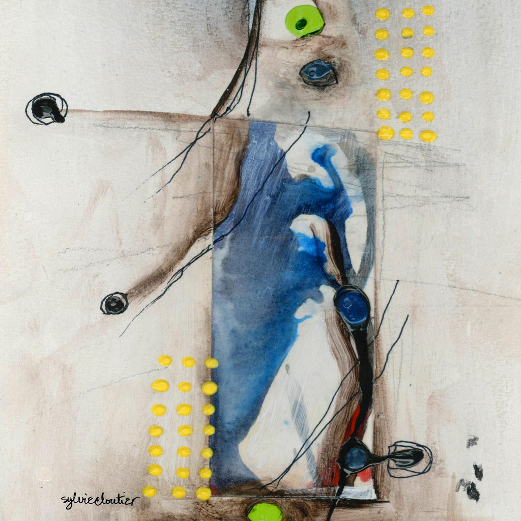 Suspecté  (Détail 2) by Sylvie Cloutier on GIANT ART - blue abstract