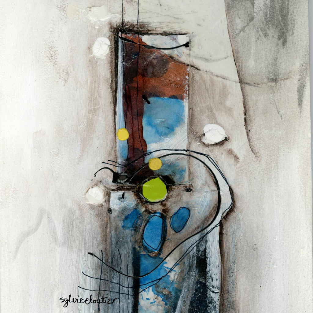 Quintuplés (Détail 1) by Sylvie Cloutier on GIANT ART - blue abstract