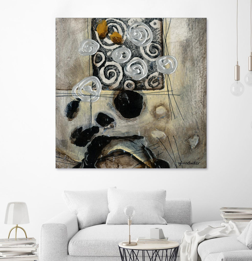 Signe de terre 3 (Détail 2) by Sylvie Cloutier on GIANT ART - grey abstract